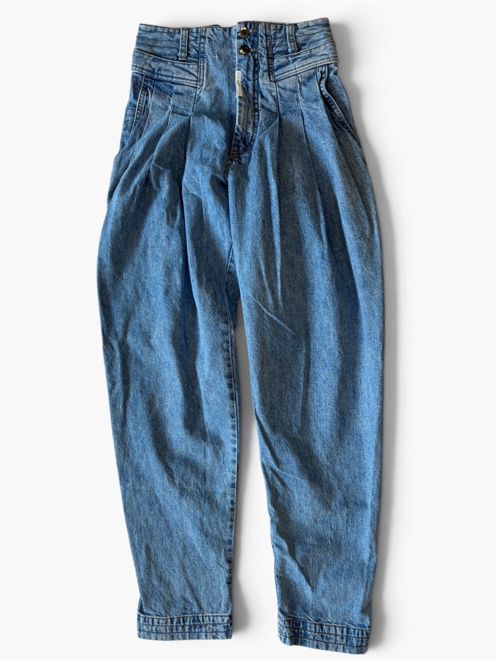 Vintage Z Cavaricci Jeans Size 28 High Rise Pleated Tapered Mom Jeans Made USA